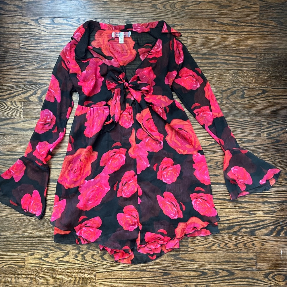 Floral Black and Red Urban Outfitters Dress